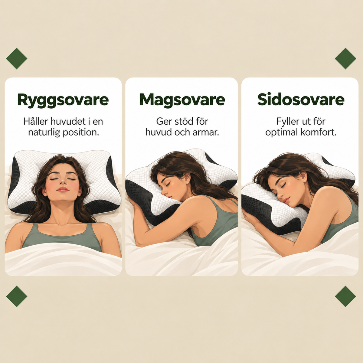 Sovro™ - Ergonomisk Nackkudde för Lindring av Nack- & Ryggsmärta