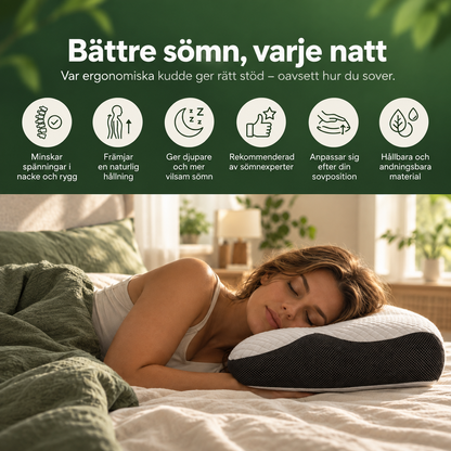 Sovro™ - Ergonomisk Nackkudde för Lindring av Nack- & Ryggsmärta